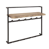 Modera - Kapstok air solid 12 haken hoedenplank - Massief acacia naturel