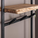 Modera - Kapstok air solid hoog 6 haken hoedenplank - Massief acacia naturel