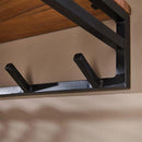 Modera - Kapstok custom 6 haken hoedenplank - Massief acacia naturel