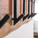 Modera - Kapstok edge 2x6 haken - Massief acacia naturel