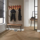 Modera - Kapstok edge 2x6 haken - Massief acacia naturel