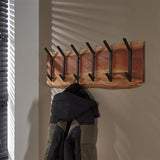 Modera - Kapstok edge 2x6 haken - Massief acacia naturel