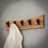 Modera - Kapstok edge 5 haken - Massief acacia naturel