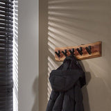 Modera - Kapstok edge 5 haken - Massief acacia naturel