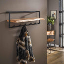Modera - Kapstok edge shelve 6 haken - Massief acacia naturel