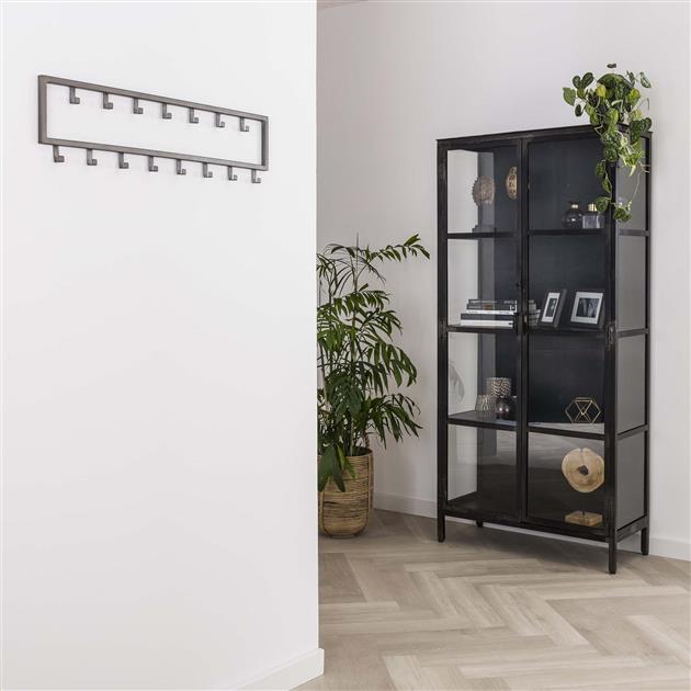 Modera - Kapstok industrial 15 haken-Zilver