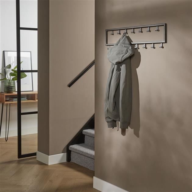 Modera - Kapstok industrial 15 haken-Zilver