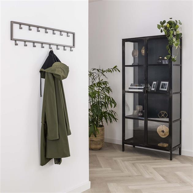 Modera - Kapstok industrial 15 haken-Zilver