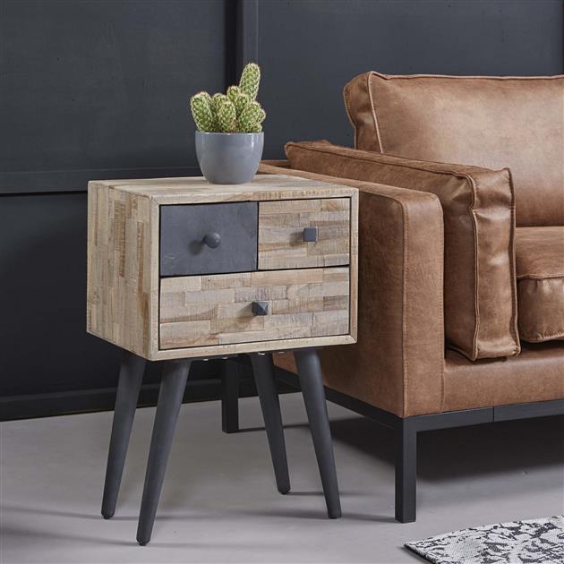 Modera - Ladekast Teca 2+1 laden - Teakhout verweerd