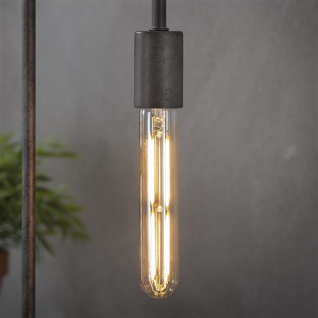 Modera - Lichtbron LED [T32-L185] filament buis 18 5 cm - E27 4W 2100K 280lm dimbaar - Amberkleurig glas