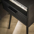 Modera - Nachtkastje 1L marina - Massief mango zwart