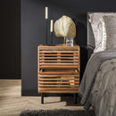 Modera - Nachtkastje 2 lades slide - Massief acacia naturel