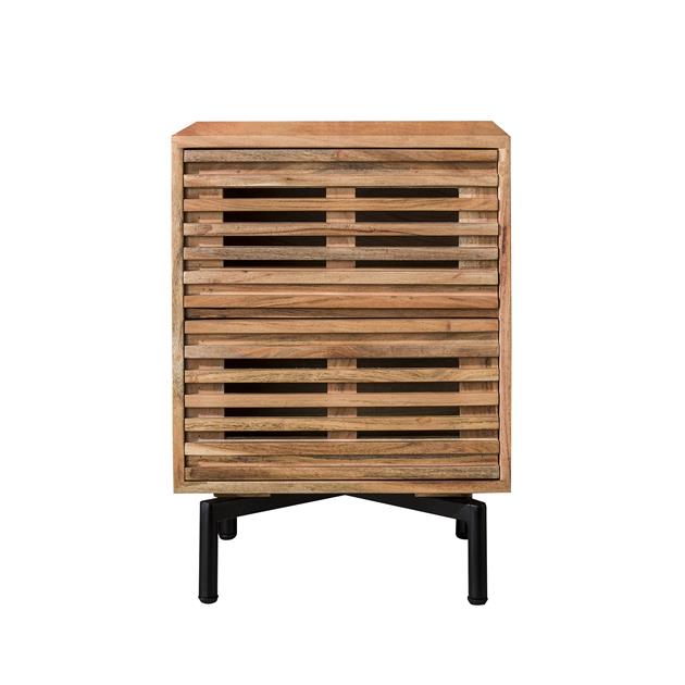 Modera - Nachtkastje 2 lades slide - Massief acacia naturel