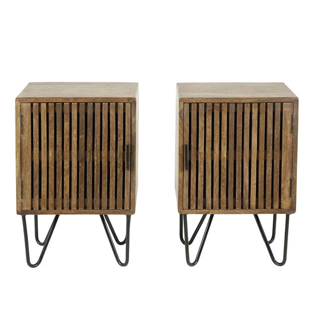 Modera - Nachtkastje set-2 tweak - Massief mango zandkleur