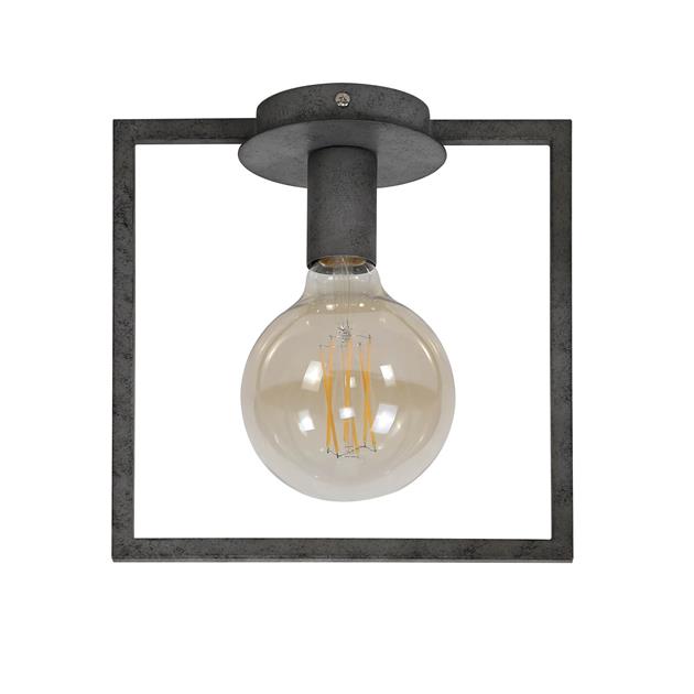 Modera - Plafondlamp 1L framed - Oud zilver meubelboutique.nl