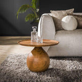 Modera - Salontafel massieve voet rond - Massief acacia naturel