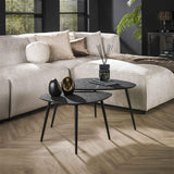 Modera - Salontafel set-2 driehoekig metallic - Grijs