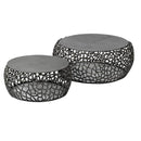 Modera - Salontafel set-2 maze zandgegoten - Zwart nikkel