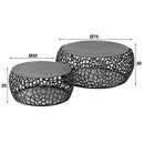 Modera - Salontafel set-2 maze zandgegoten - Zwart nikkel