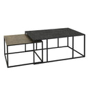 Modera - Salontafel set-2 rechthoek iron metallic - Grijs