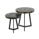 Modera - Salontafel set 2- rond black and gold
