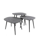 Modera - Salontafel set-3 vierhoekig metallic - Grijs