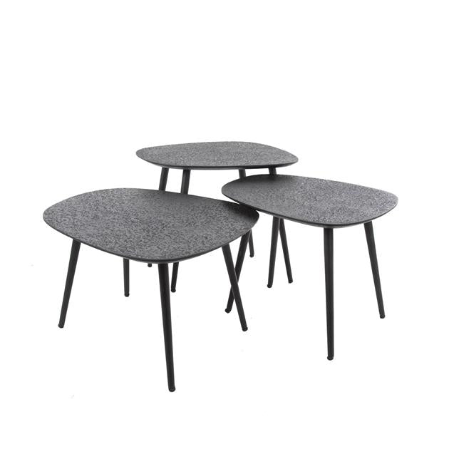 Modera - Salontafel set-3 vierhoekig metallic - Grijs