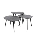 Modera - Salontafel set-3 vierhoekig metallic - Grijs