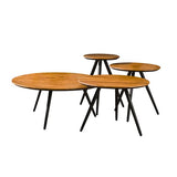 Modera - Salontafel set-4 rond Teca lightbrown - Teca lightbrown