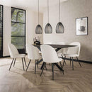 Modera - Stoel boucle ronde rug. VPE2 - Boucle wit - set van: 2