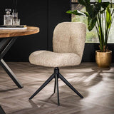 Modera - Stoel comfort draaibaar. VPE2 - Boucle zandkleur - set van: 2