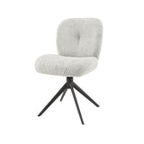 Modera - Stoel comfort draaibaar. VPE2 - Boucle zilverkleurig - set van: 2