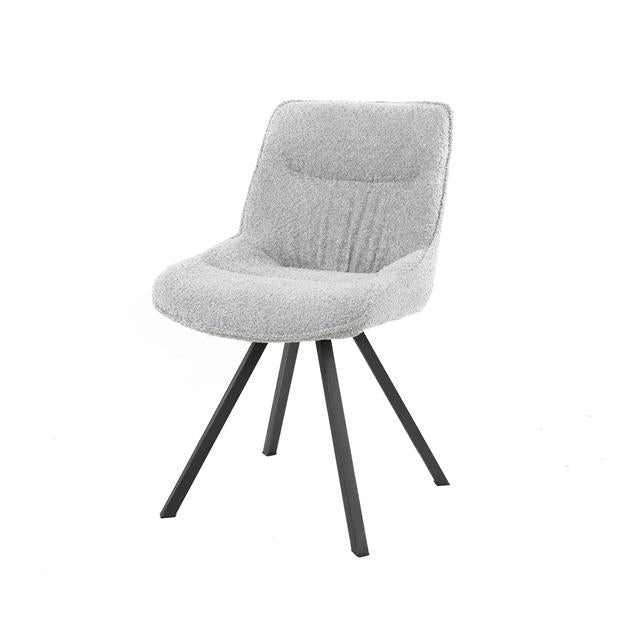 Modera - Stoel plooi boucle. VPE2 - Boucle zilverkleurig - set van: 2