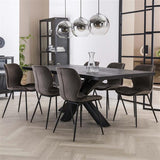 Modera - Stoel ronde buis. VPE4 - Antraciet velours - set van: 4