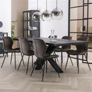 Modera - Stoel ronde buis. VPE4 - Antraciet velours - set van: 4