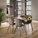 Modera - Stoel ronde buis. VPE4 - Antraciet velours - set van: 4
