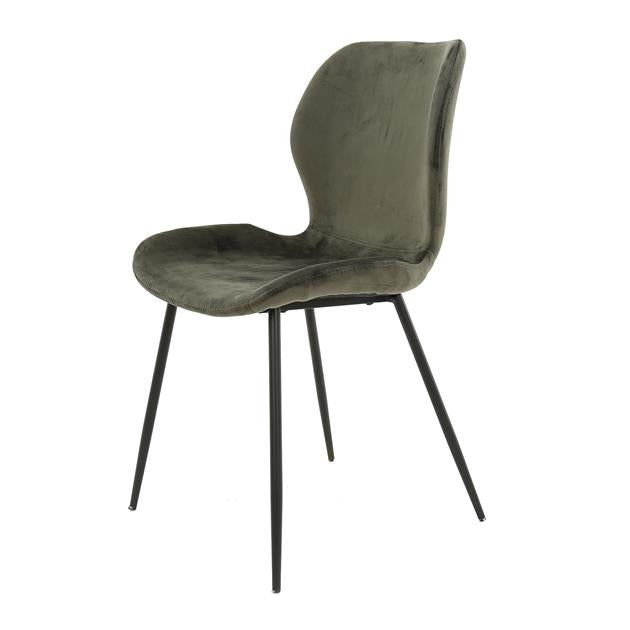 Modera - Stoel ronde buis. VPE4 - Antraciet velours - set van: 4