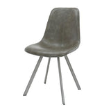 Modera - Stoel zig-zag plat frame. VPE4 - Saddle PU taupe - set van: 4