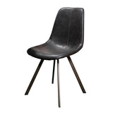 Modera - Stoel zig-zag plat frame. VPE4 - Saddle PU zwart - set van: 4