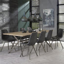 Modera - Stoel zig-zag plat frame. VPE4 - Saddle PU zwart - set van: 4