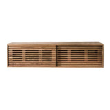 Modera - TV-meubel zwevend 2 deuren slide - Massief acacia naturel