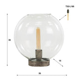 Modera - Tafellamp 1L clear glass - Zwart nikkel