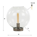 Modera - Tafellamp 1L clear glass - Zwart nikkel