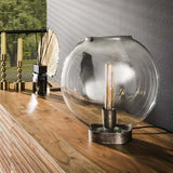 Modera - Tafellamp 1L clear glass - Zwart nikkel