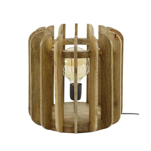 Modera - Tafellamp 1L stripes - Massief mango naturel