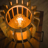 Modera - Tafellamp 1L stripes - Massief mango naturel