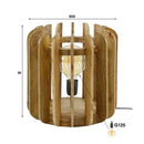 Modera - Tafellamp 1L stripes - Massief mango naturel