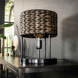 Modera - Tafellamp 1L tower waterhyacint - Zwart nikkel