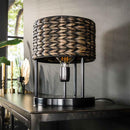 Modera - Tafellamp 1L tower waterhyacint - Zwart nikkel