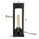 Modera - Tafellamp H-profiel - Zwart nikkel